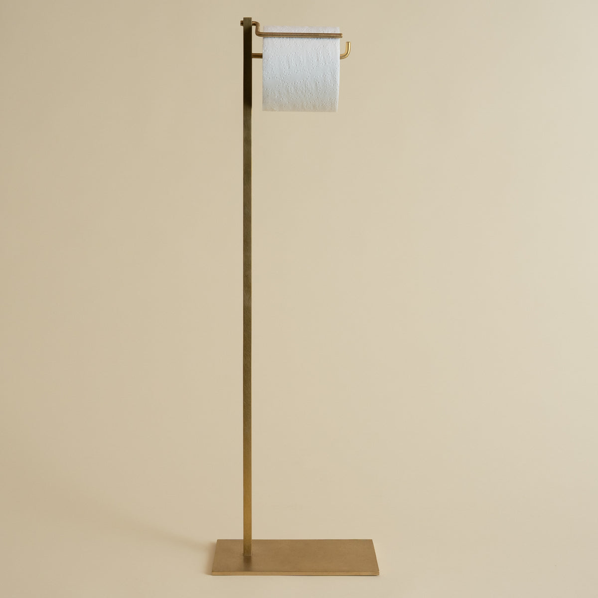 Standing Brass Toilet Paper Holder