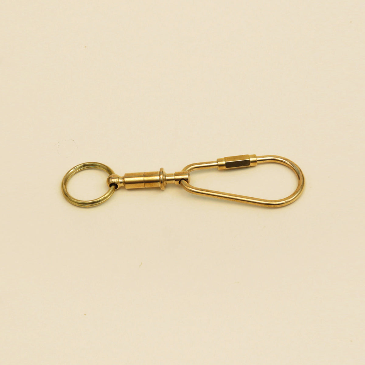 Releasable Brass Key Ring