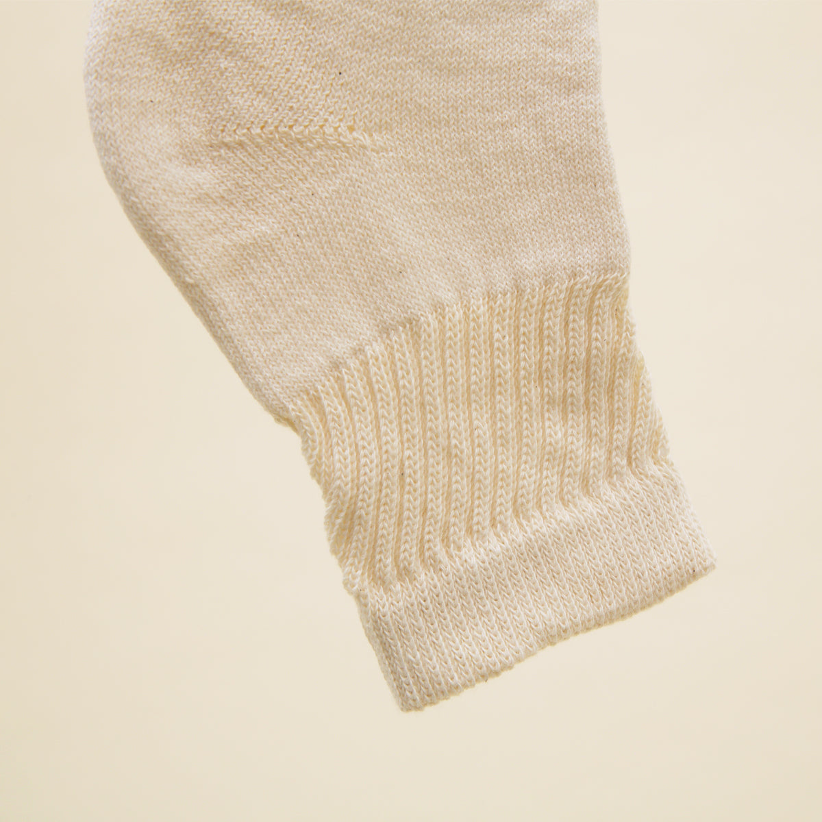 Organic Cotton Socks - Cream - Short Top