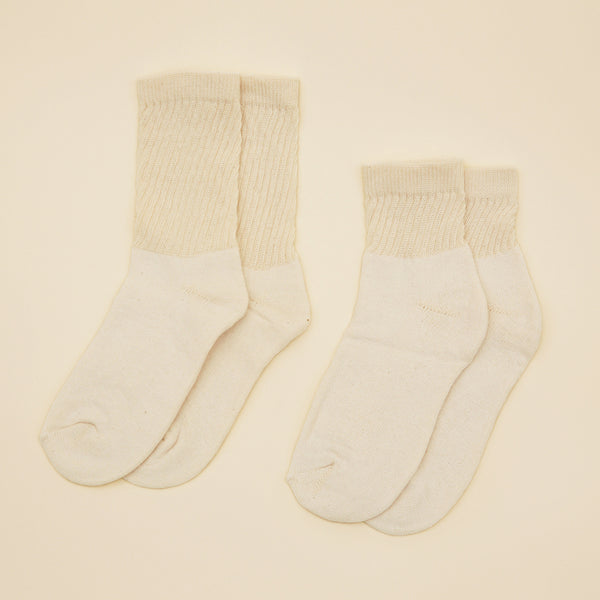 Organic Cotton Socks - Cream - Short Top – The Good Liver
