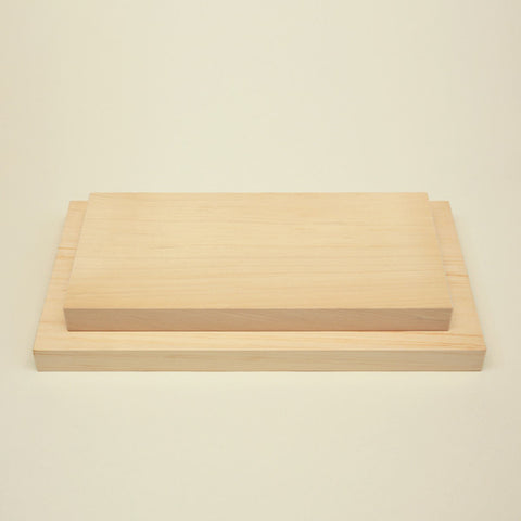 Hinoki Cutting Board With Metal Tray