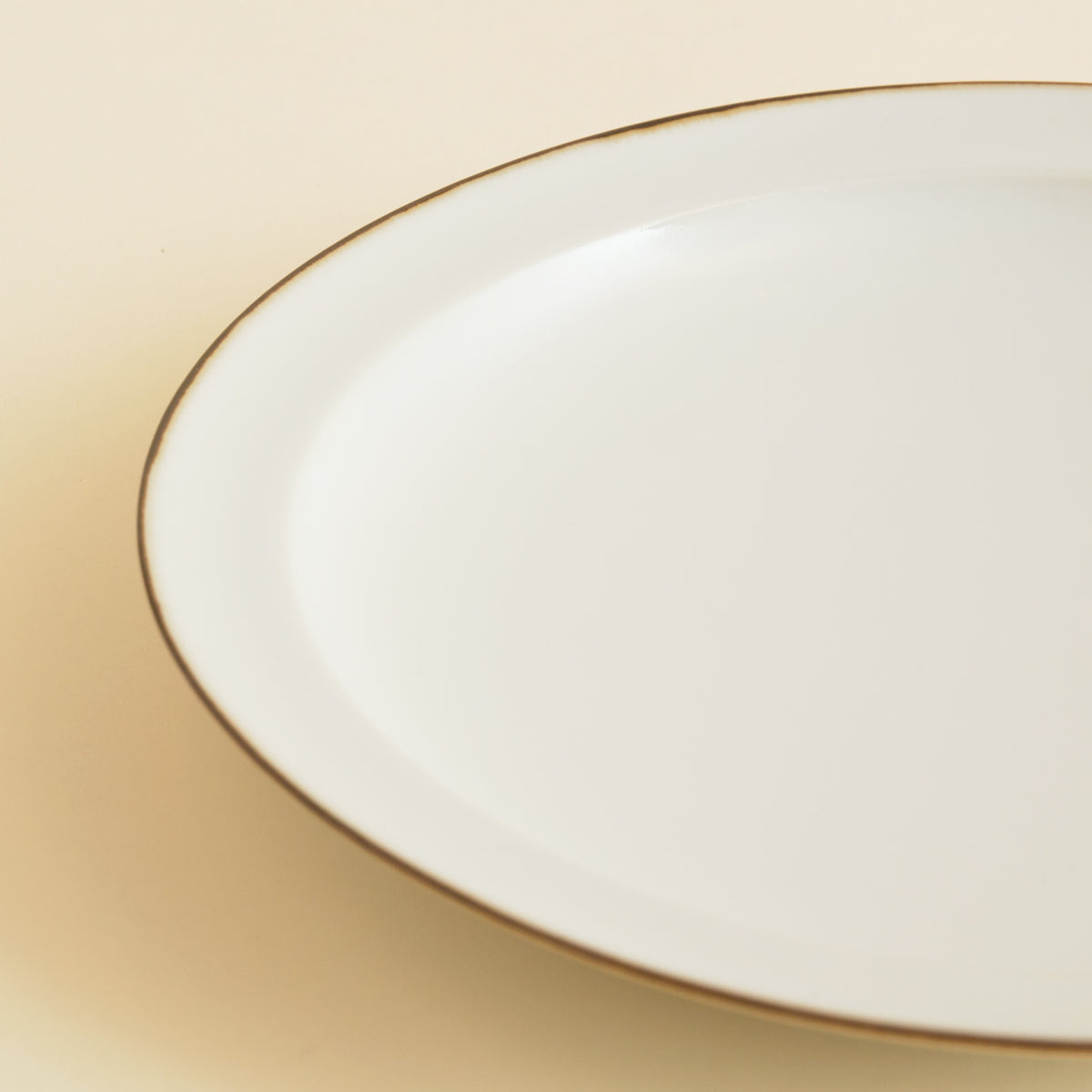 Porcelain Plate - Accented Rim