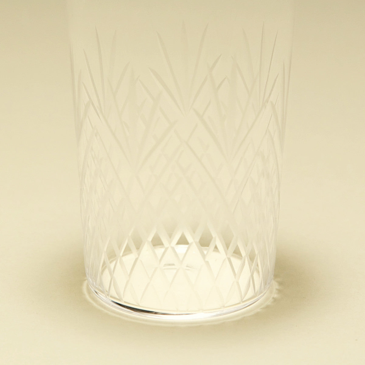 Etched Drinking Glass - Check