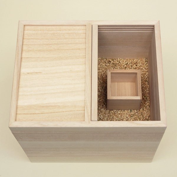Azmaya Wooden Rice Bin